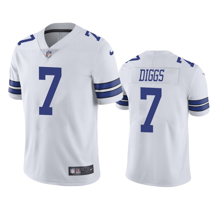 Men Dallas Cowboys 7 Trevon Diggs White Vapor Limited Football NFL Jersey Stitched